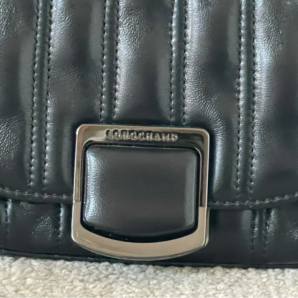 Longchamp Brioche XS Crossbody Shoulder Black Leather Handbag BRAND NEW - Picture 2 of 10